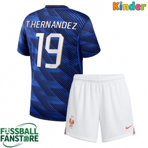 Frankreich Theo Hernandez #19 Replik Heimtrikot Kinder WM 2026 Kurzarm (+ Kurze Hosen)